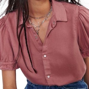 ba&sh Cdanee Shirt Rose Dust Pink Size 3 snap closure (fits like a true medium)